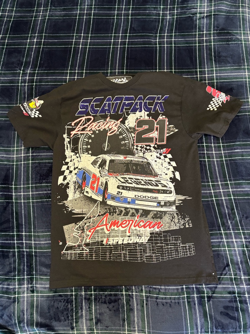 Dodge x Reason black racing graphic tee. Size L.